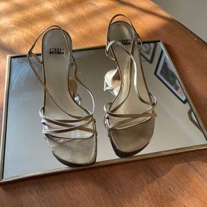 Stuart Weitzman Bronze Strappy Heels Size 39.5